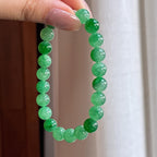 糯冰满绿翡翠珠串手串（yc426306）