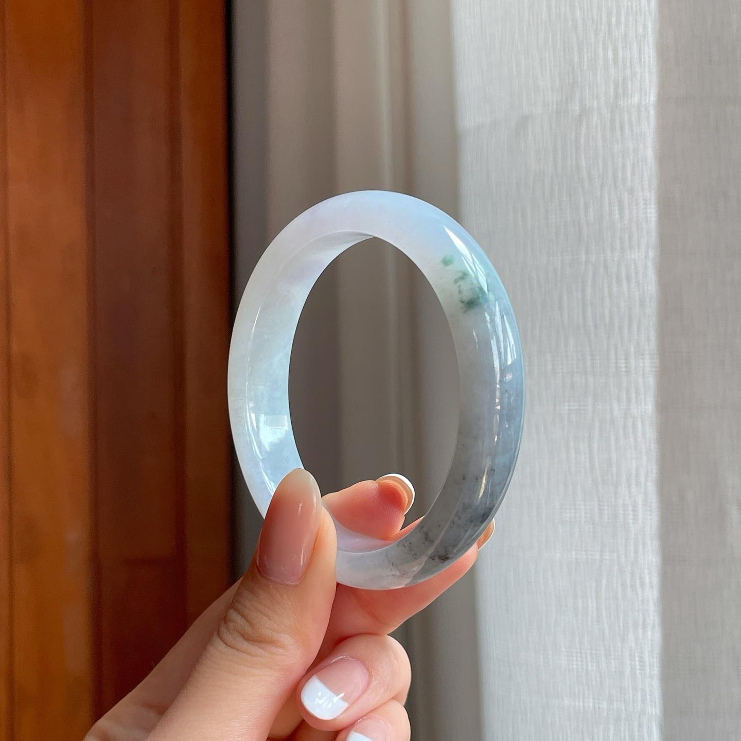 糯冰乌鸡翡翠贵妃镯（54.6mm)（yc377134）