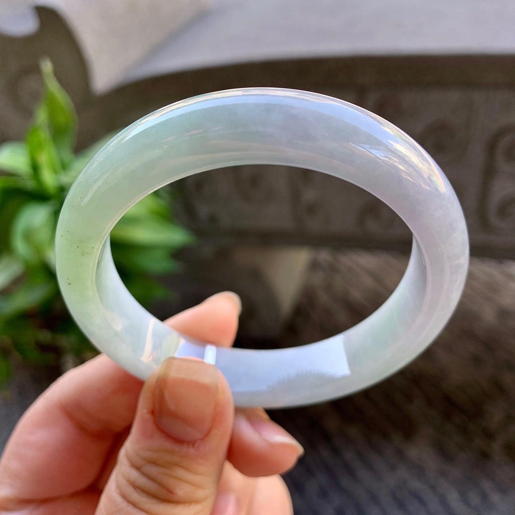 糯种飘绿平安镯（55.2mm）（yc308756）