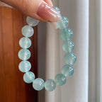 冰种蓝底飘花翡翠珠串手串（yc266541）