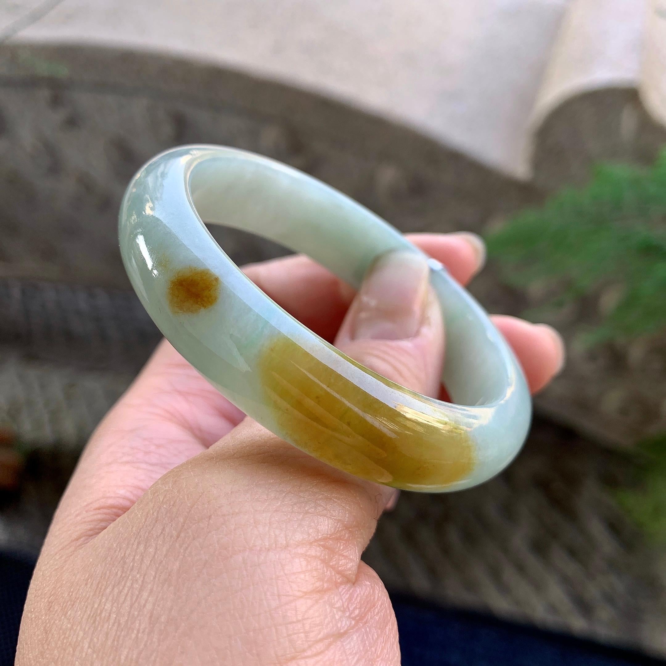 细糯种黄翡贵妃手镯（51.1mm）（yc305690）