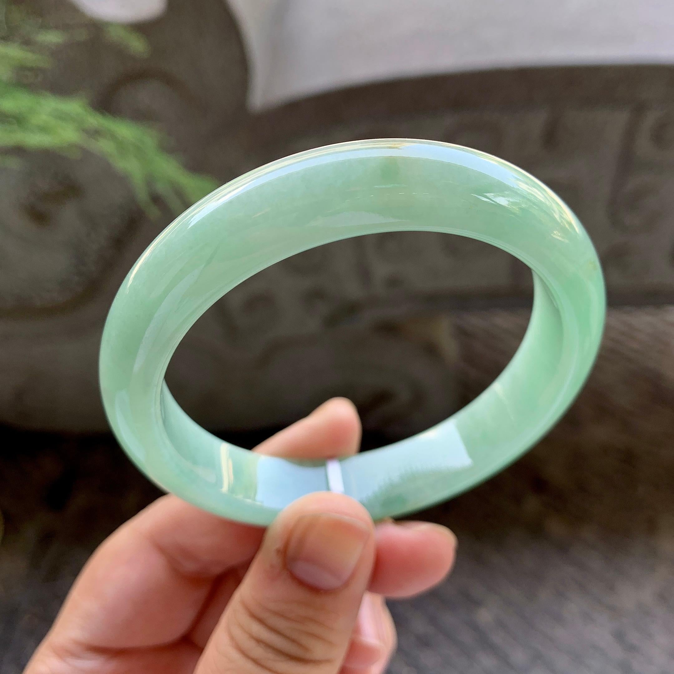 细糯种晴底洒金平安镯（59.3mm）（yc199575）