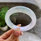 糯冰种飘花平安镯（50.7mm）（yc199558）