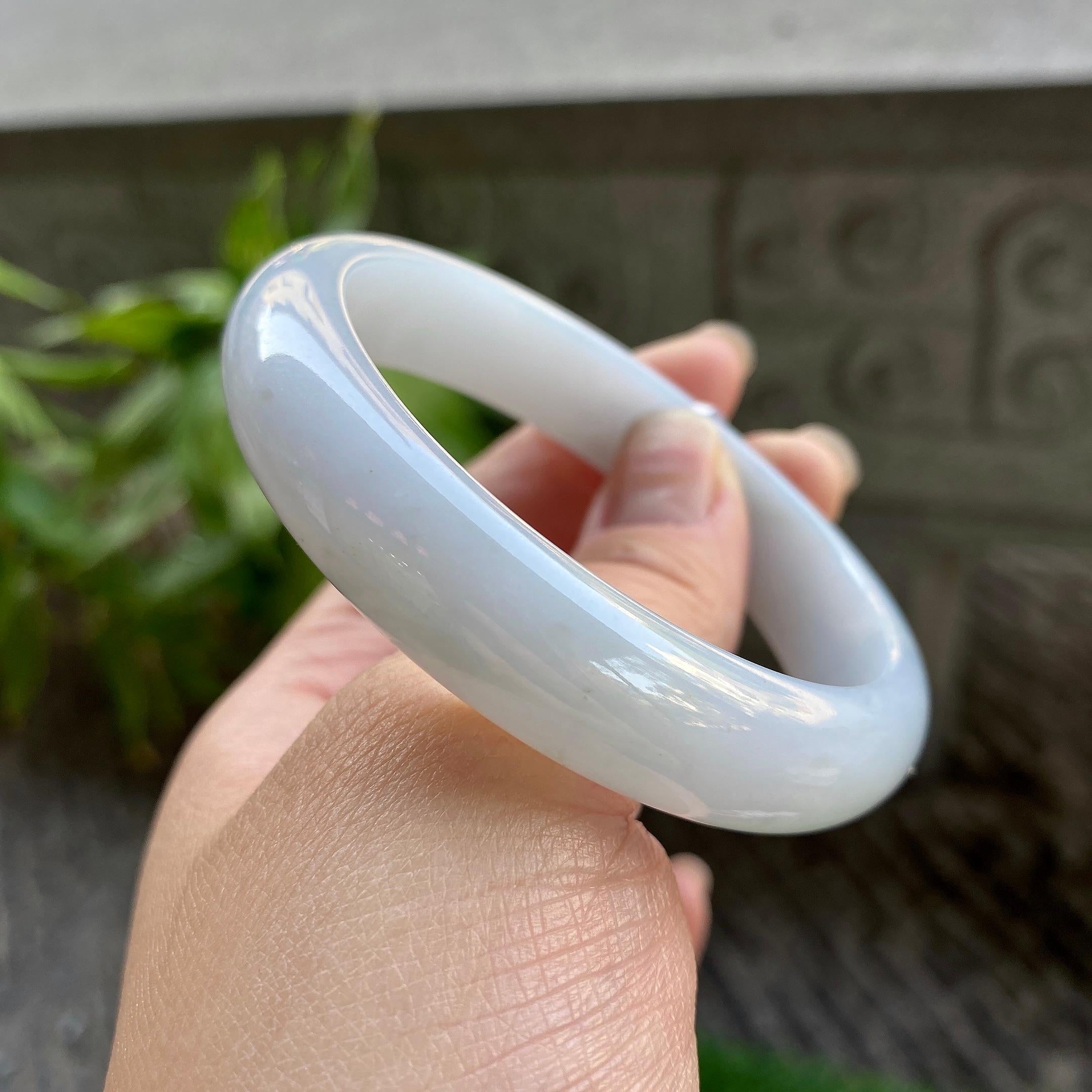 细糯种淡晴底平安镯（56.8mm）（yc311869）