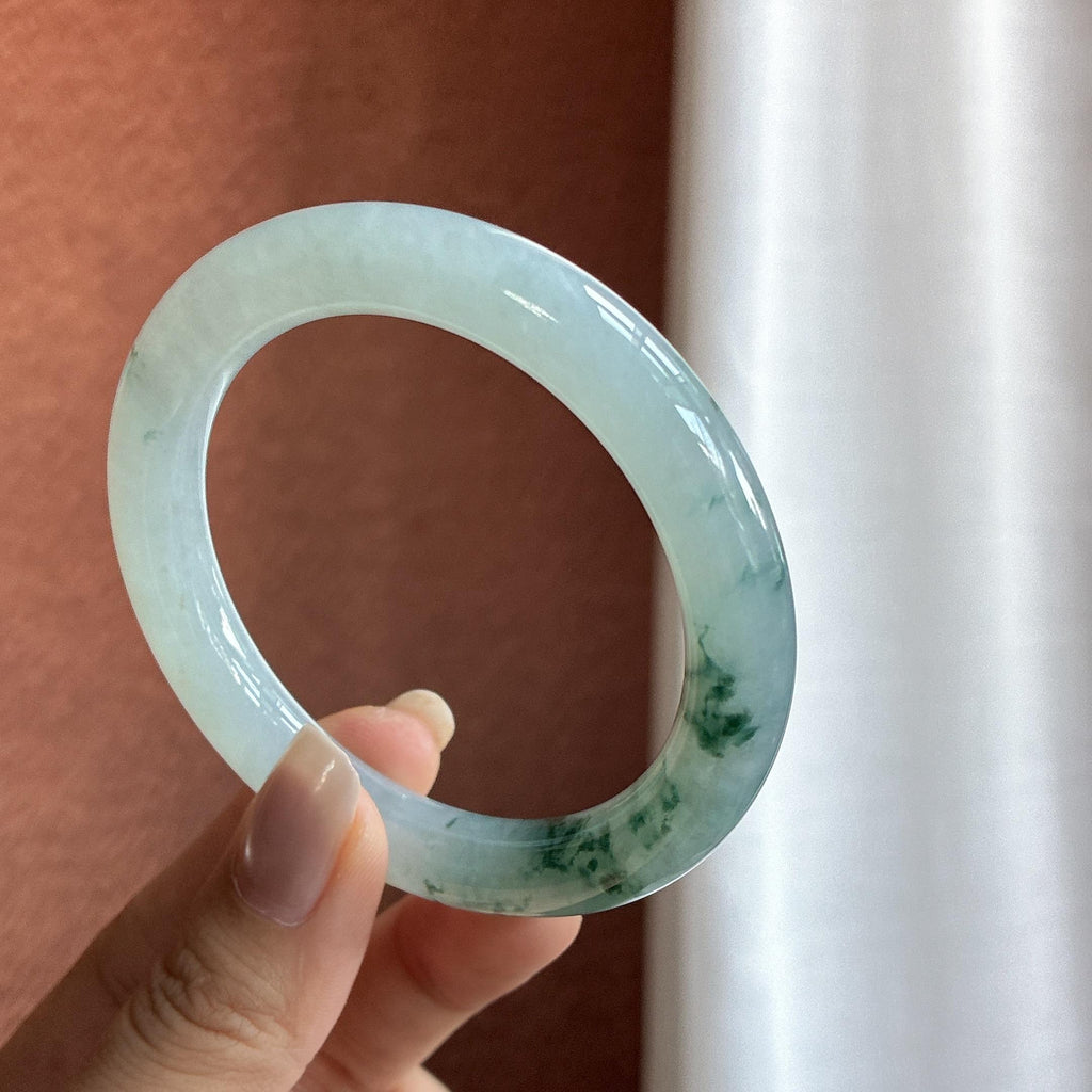 糯冰飘花圆条手镯 54圈（yc729449）