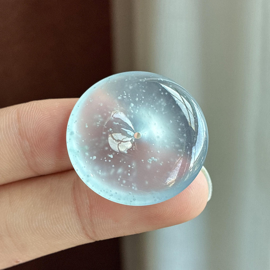冰玻种雪花棉平安扣挂件（yc746794）