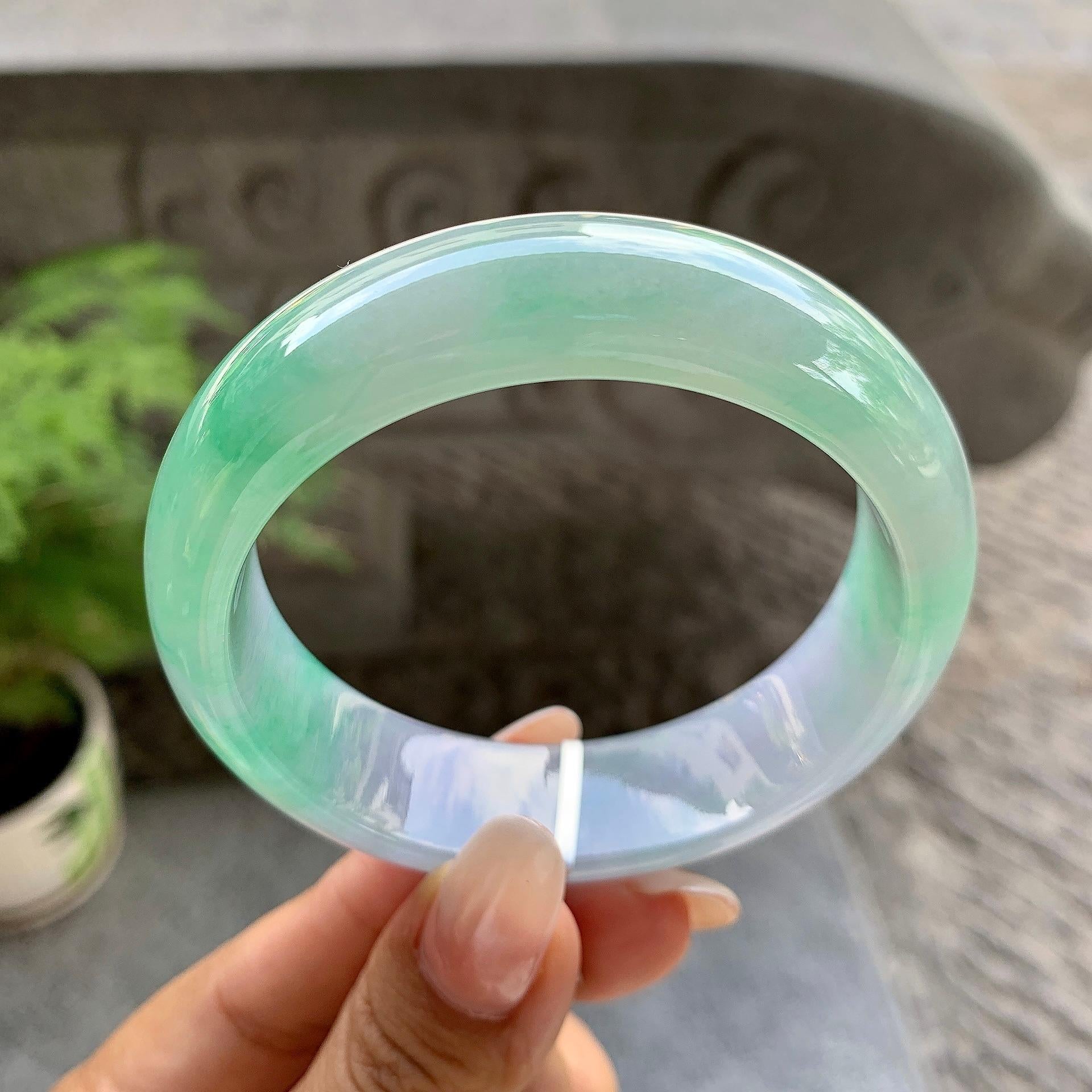 细糯种春彩宽版轮胎手镯（56.6mm）（yc195349）