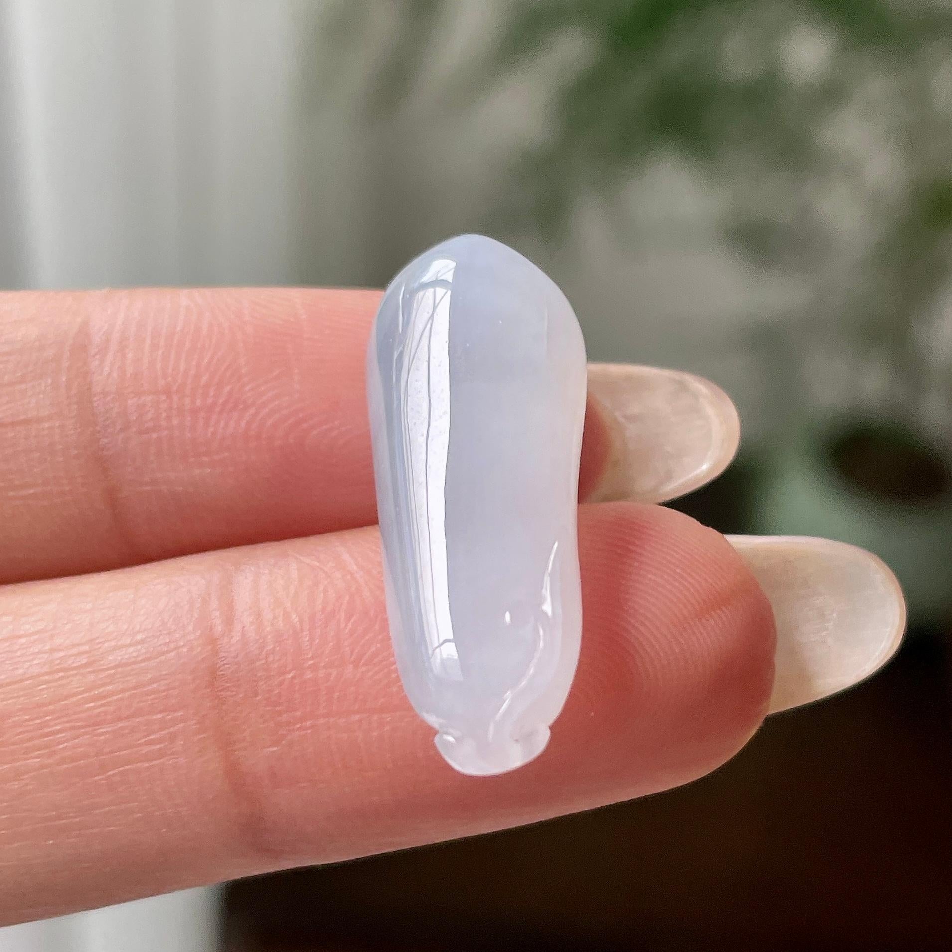 糯冰种无色福瓜吊坠   天然缅甸A货翡翠（yc345032）