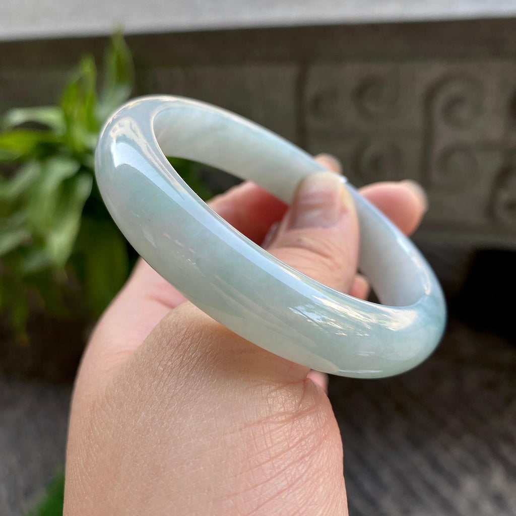 细糯种飘花平安镯（56.5mm）（yc311012）