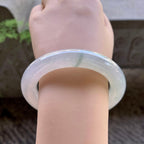糯冰种飘花圆条手镯（56.7mm）（yc213132）
