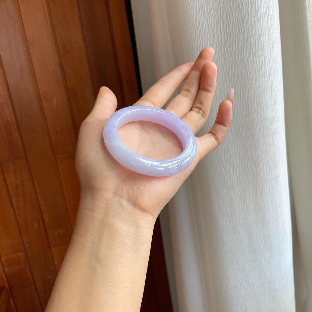糯冰紫罗兰翡翠平安镯（50.5mm）（yc310950）