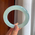 冰种蓝晴底圆条翡翠手镯(56.8mm)（yc423952）
