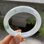 细糯种飘花正圈平安镯57.8圈      天然缅甸A货翡翠（yc387360）
