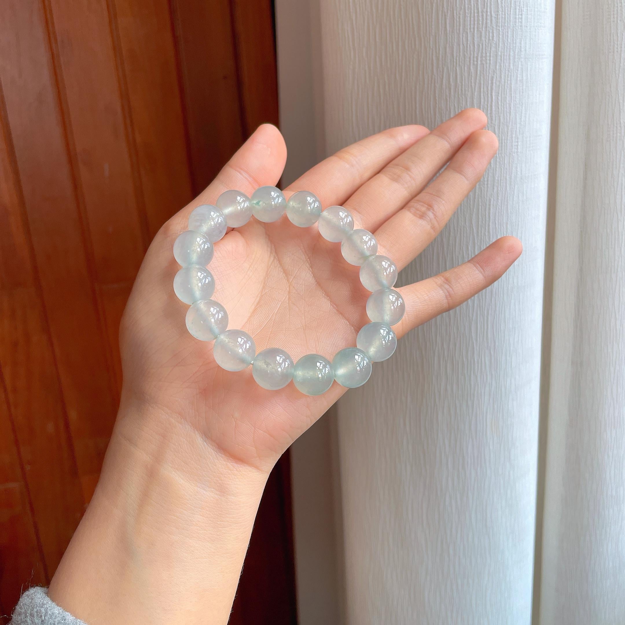 冰玻种翡翠珠串手串（yc358356）