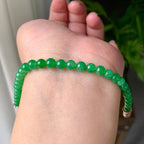 糯冰种满绿小米珠手链（yc221408）