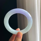 糯冰紫罗兰翡翠圆条手镯（55mm)（yc349385）