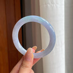 糯冰紫罗兰翡翠圆条手镯（55.5mm)（yc423142）