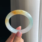 冰种黄翡翡翠平安镯（59.2mm）（yc391395）
