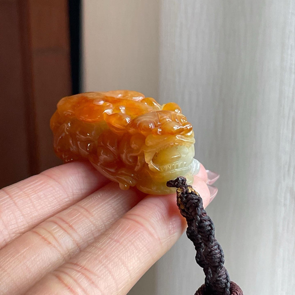 糯冰黄翡翡翠貔貅（yc290066）