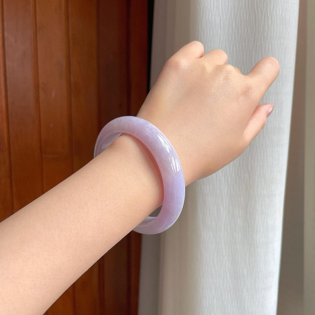 糯冰紫罗兰翡翠平安镯（58mm)（yc352498）