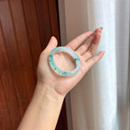 冰种贵妃飘花翡翠手镯（53mm）（yc418436）