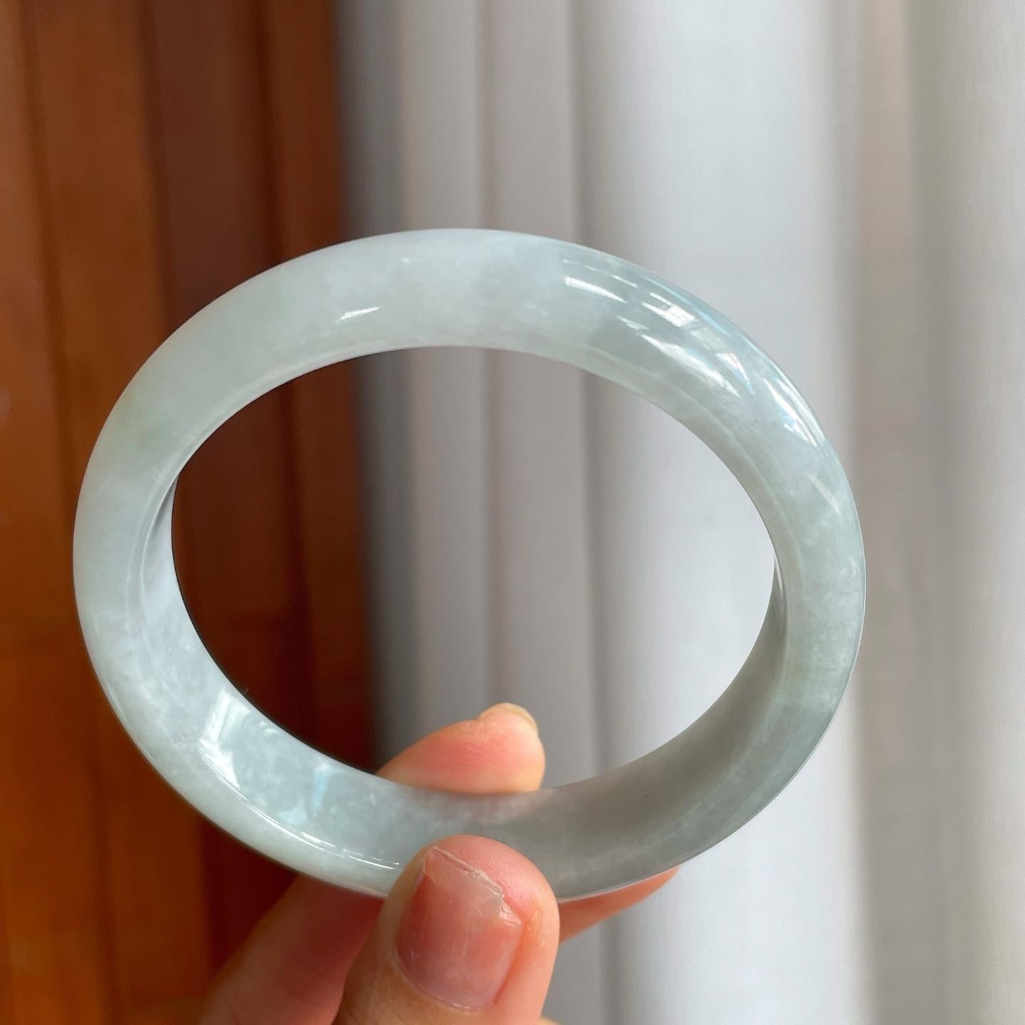 糯冰翡翠平安镯（58.8mm）（yc215234）