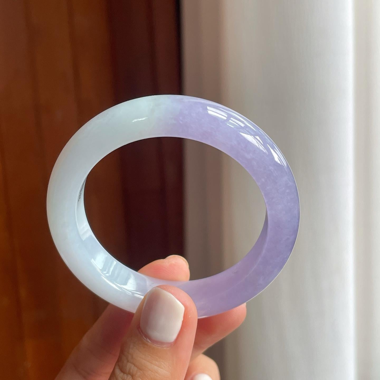 糯冰紫罗兰翡翠平安镯（50.3mm）（yc249156）