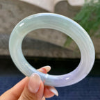 细糯种春彩圆条手镯     55.3圈     天然缅甸A货翡翠（yc408841）