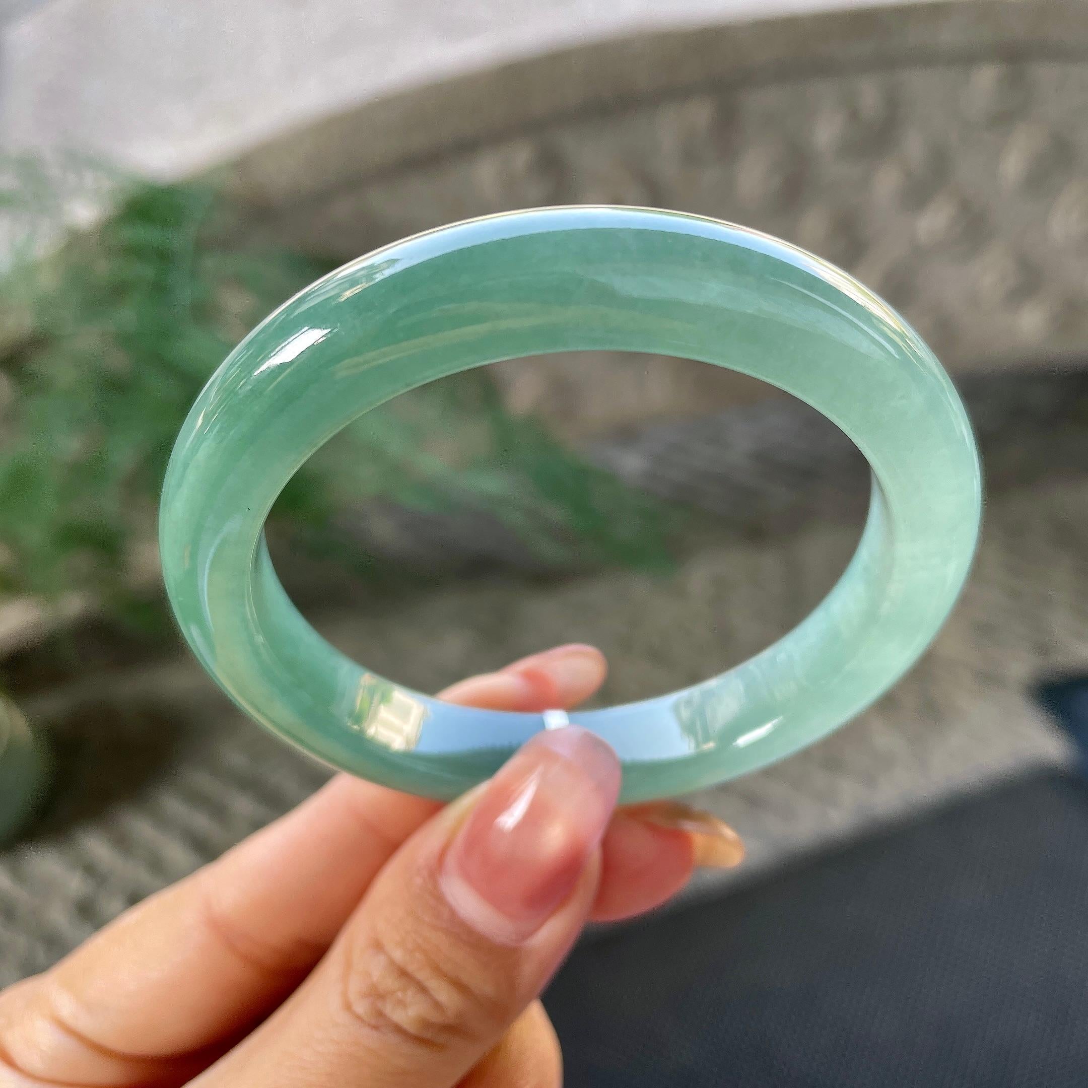 细糯种油青平安镯（54.3mm）（yc305679）