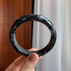 糯种乌鸡翡翠平安镯（61mm）（yc284630）