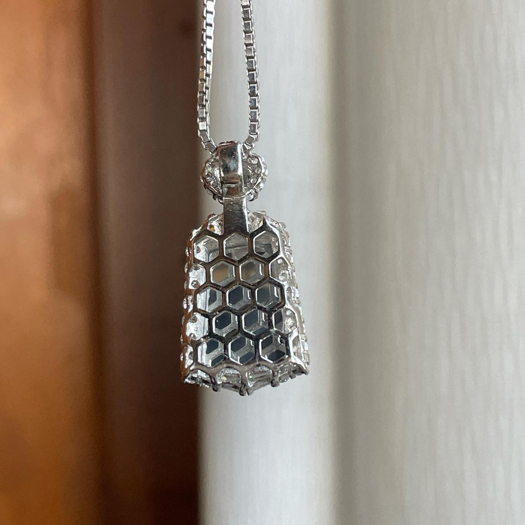 S925银镶糯冰满绿翡翠无事牌（yc289163）