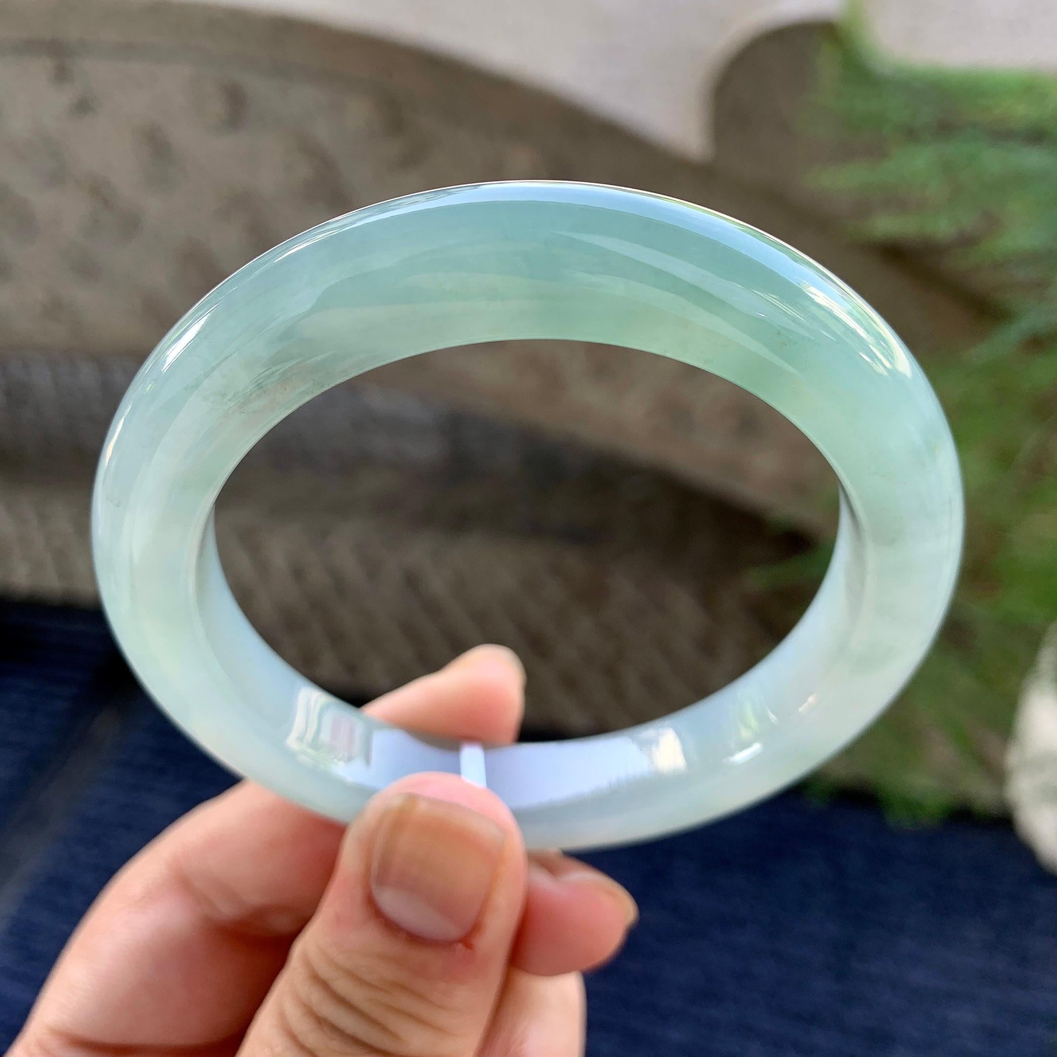 细糯种淡晴底泥鳅背手镯（56mm）（yc249386）