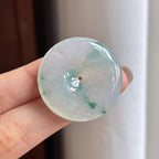 Mã não băng phù hoa bình an khóa Ngọc phỉ thúy tự nhiên Miến Điện loại A (yc450420)