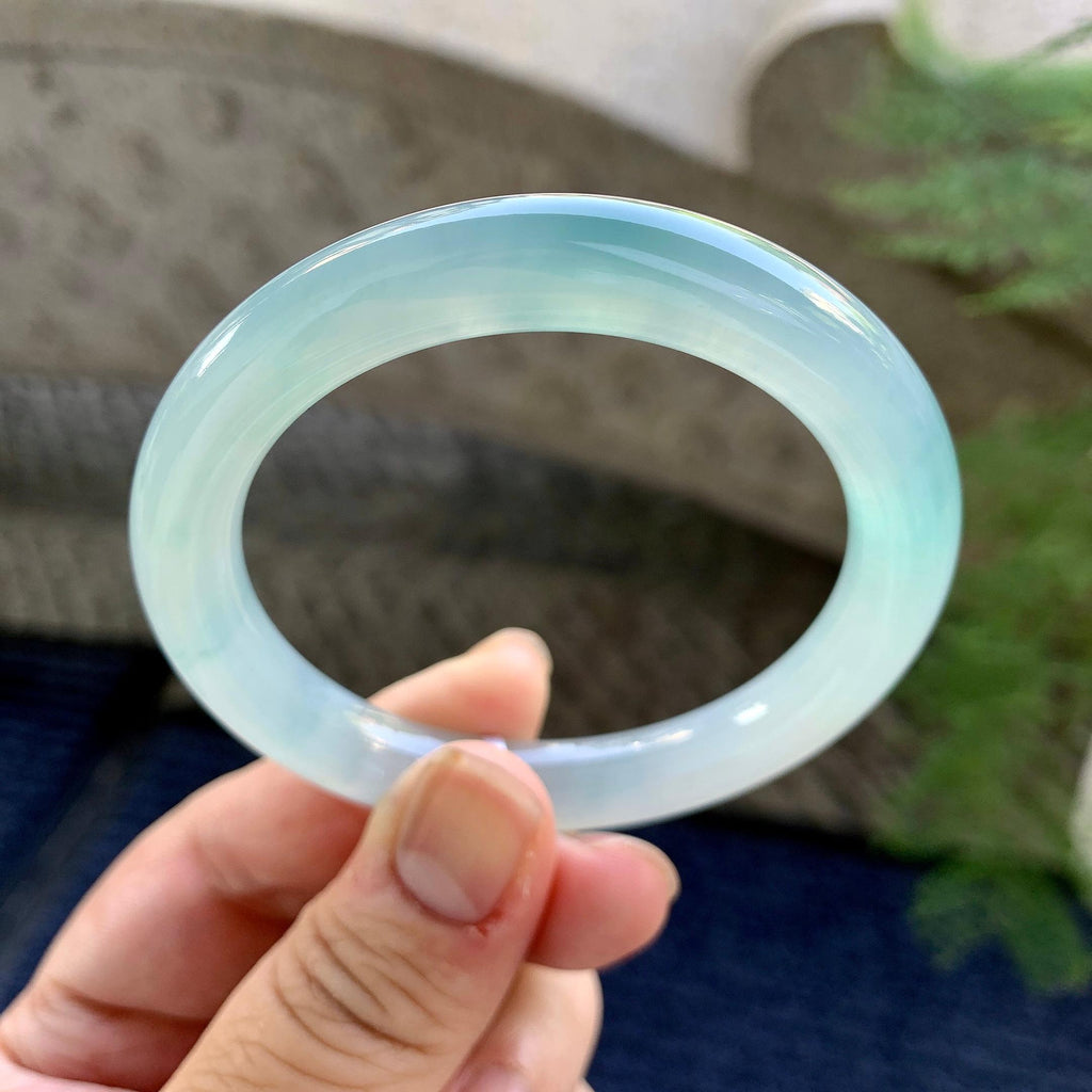 糯冰种晴水圆条手镯（51.8mm）（yc249375）