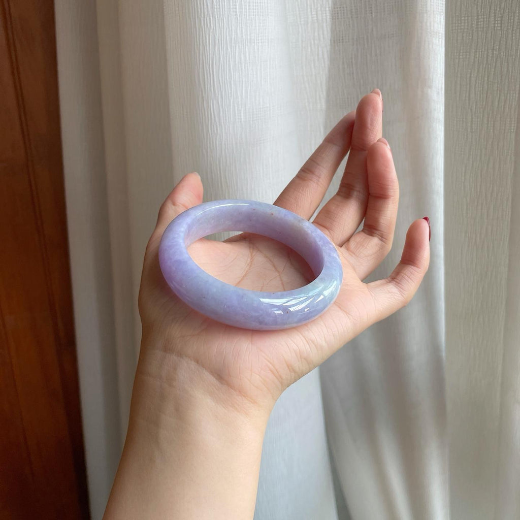 糯冰紫罗兰翡翠平安镯（56mm）（yc304408）