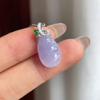 18k金扣糯冰紫罗兰翡翠豆子（yc240423）