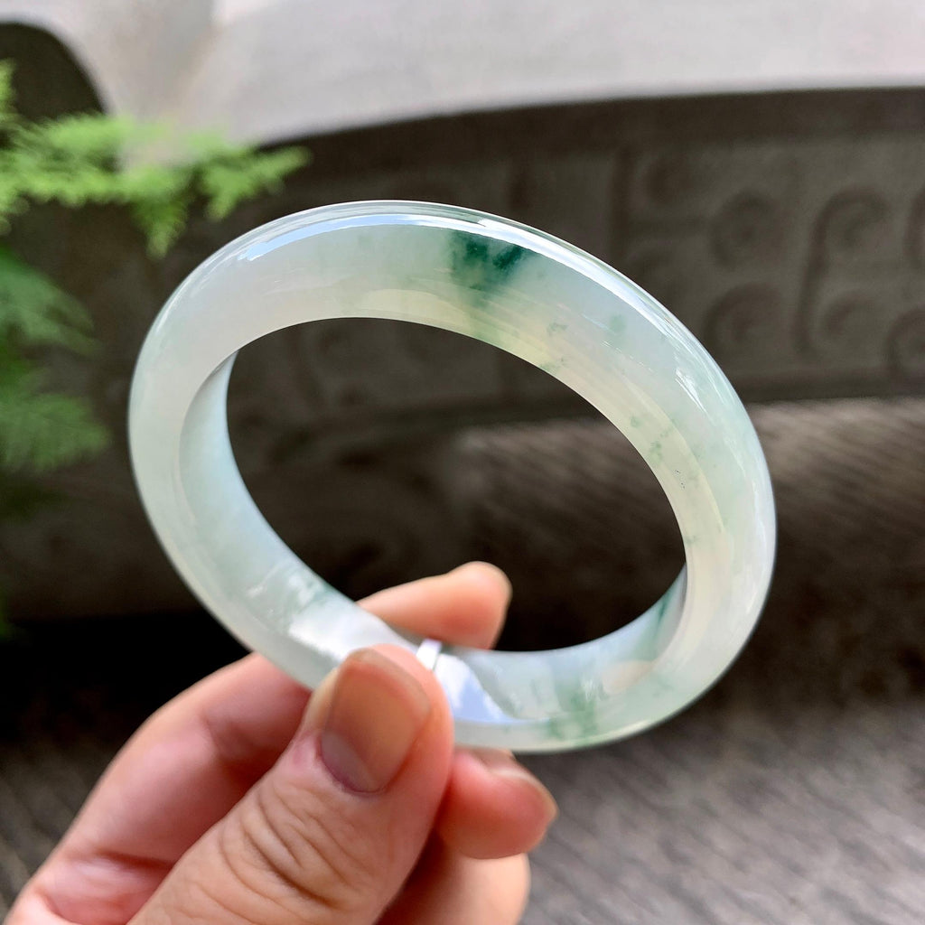 细糯种飘花平安镯（54mm）（yc202363）
