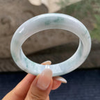 细糯种飘花正圈平安镯54.7圈      天然缅甸A货翡翠（yc421248）