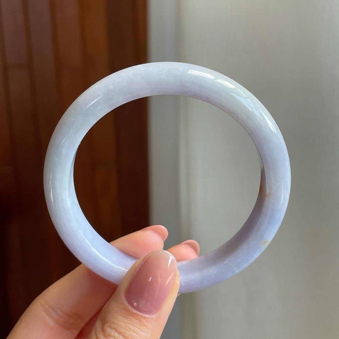 糯冰紫罗兰翡翠平安镯（54.3mm)（yc318557）