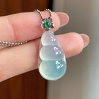 18k金扣头冰种晴底翡翠豆子（yc363634）