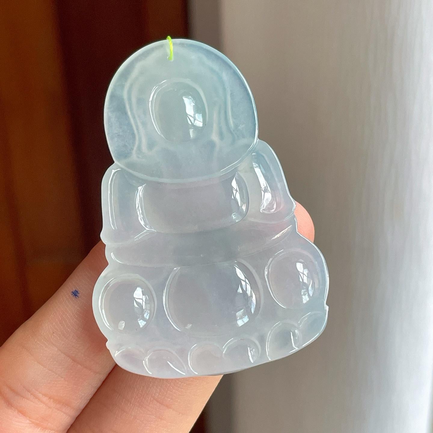 冰种淡晴底翡翠观音（yc257257）