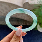 细糯种飘花圆条手镯（53.2mm）（yc228033）