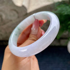 细糯种飘花正圈平安镯57.7圈   天然缅甸A货翡翠（yc441123）
