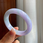 糯冰种春带彩翡翠平安镯（56.6mm)（yc316092）