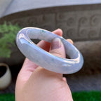 细糯种紫罗兰飘花平安镯（52mm）（yc246656）