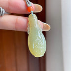 糯冰黄翡翡翠宝瓶（yc416411）