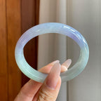 糯冰带紫罗兰翡翠贵妃镯（57.5mm）（yc279411）