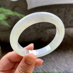 糯冰种飘绿平安镯（55.4mm）（yc195343）
