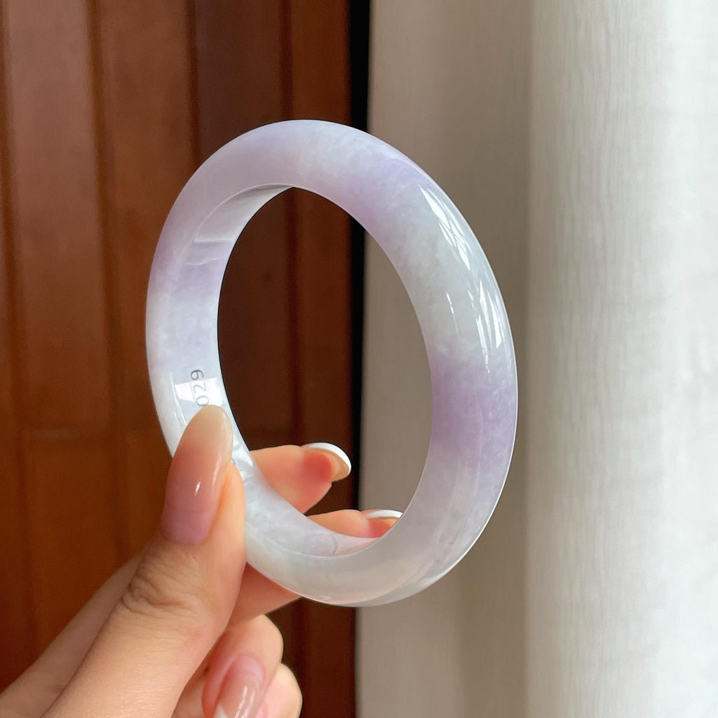 糯冰紫罗兰翡翠平安镯（58mm)（yc412194）