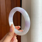 糯冰紫罗兰翡翠平安镯（58mm)（yc412194）